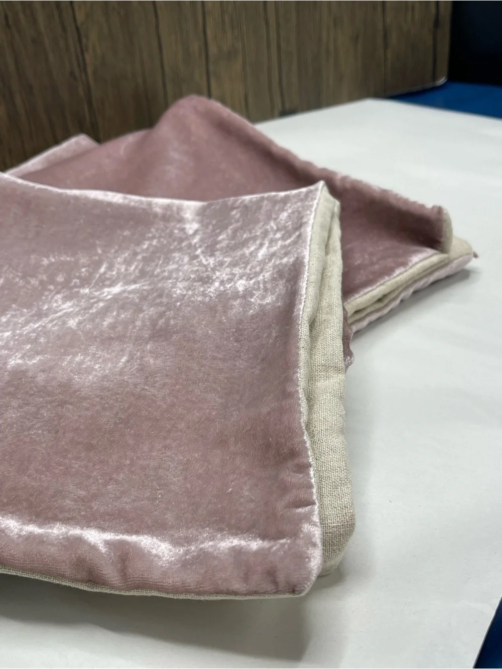 West Elm Lush Velvet Pillow Cover Dusty Blush 20x20 Set of 2